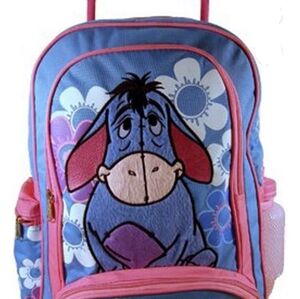 New Disney Winnie The Pooh Eeyore Rolling Backpack